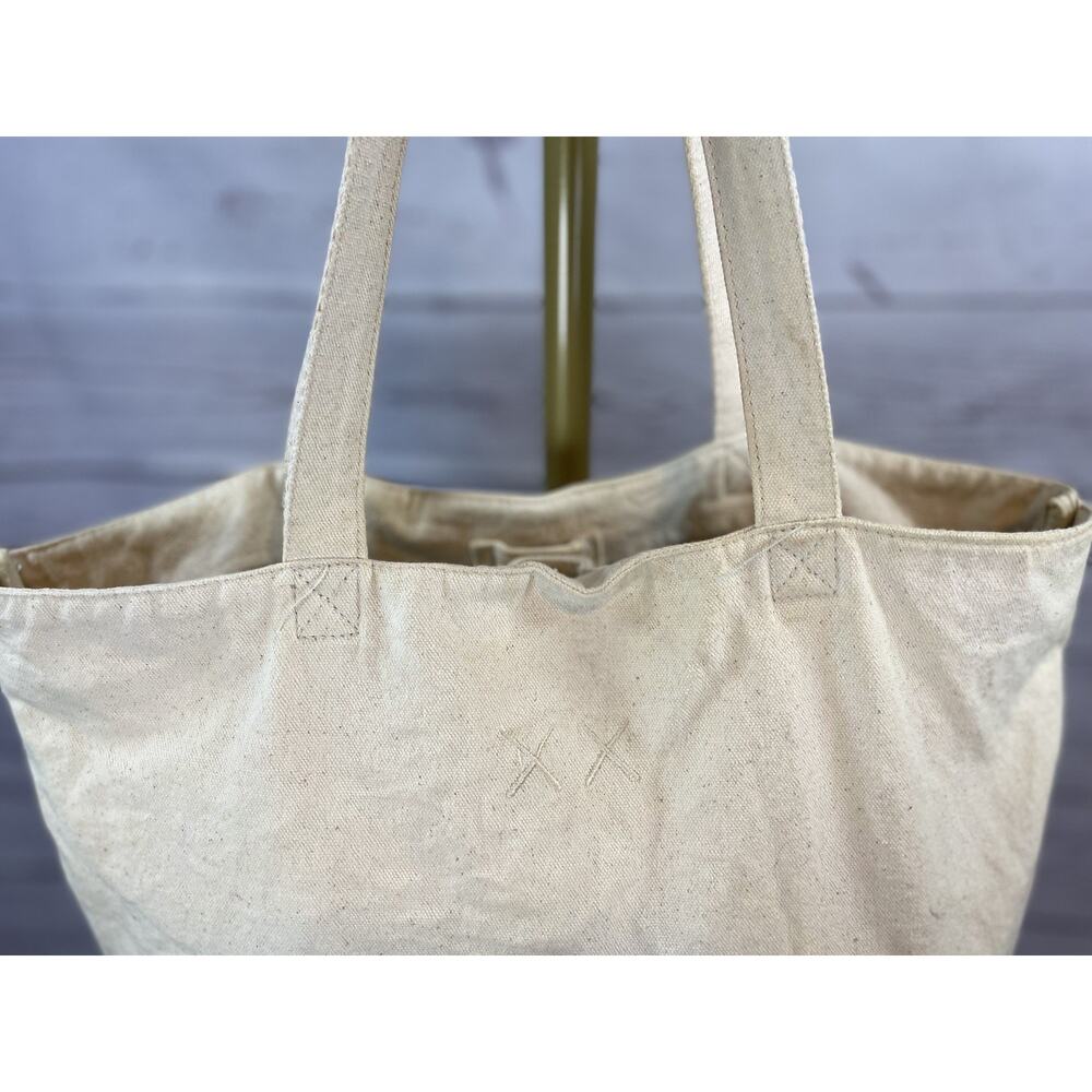 KAWS x Uniqlo Gone Tote Bag Natural Canvas Rare 2019 Art Graphic Shopper Bag - Picture 3 of 12